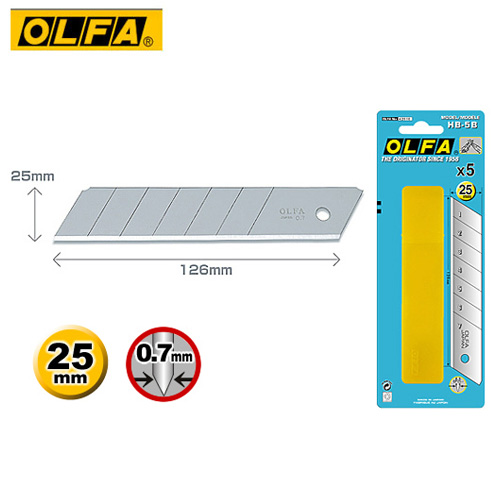 OLFA  HB-5B  特大型美工刀片(5片裝) / 盒 