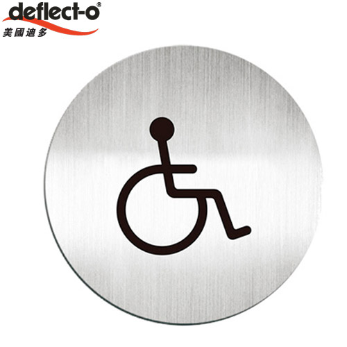 迪多deflect-o 610610C 殘障洗手間-鋁質圓形貼牌 / 個