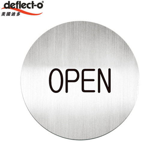 迪多deflect-o 611110C 英文(營業中)-鋁質圓形貼牌 / 個