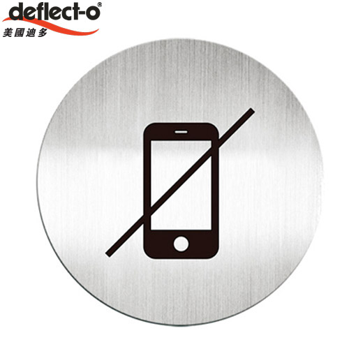 迪多deflect-o 610910C 禁止使用手機-鋁質圓形貼牌 / 個