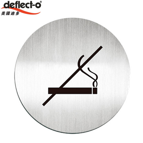 迪多deflect-o 610810C 禁止吸煙-鋁質圓形貼牌 / 個