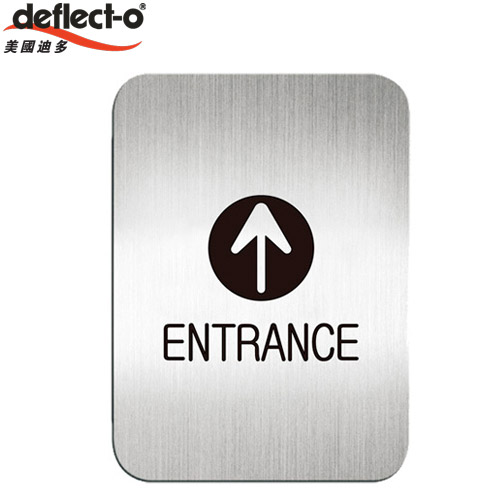 迪多deflect-o 612110S ENTRANCE 英文入口-鋁質方形貼牌 / 個