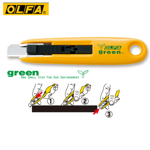 OLFA   SK-7/green  綠色環保系列小巧便利安全工作刀  /  支