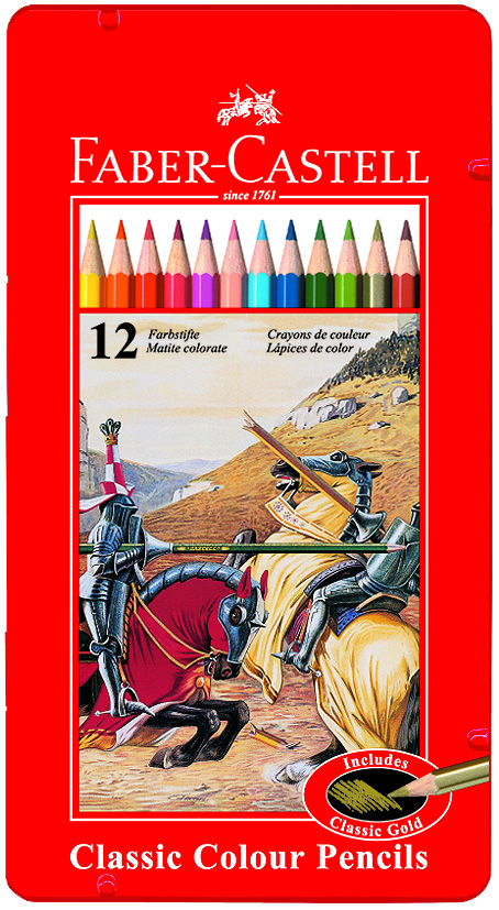Faber-Castell 輝柏 115844 油性彩色鉛筆 (鐵盒裝) 12色入 / 盒