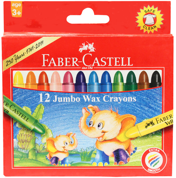Faber-Castell 輝柏 120040 大象粗芯蠟筆 12色入 / 盒