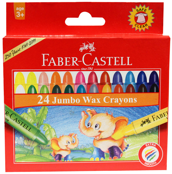 Faber-Castell 輝柏 120039 大象粗芯蠟筆 24色入 / 盒