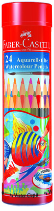 祕密花園 繪本 紓壓 Faber-Castell 輝柏 115924 水彩色鉛筆精緻棒棒筒 -24色 / 筒 