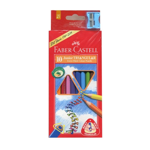 Faber-Castell 輝柏 16-116538-10 大三角彩色鉛筆10色入 / 盒