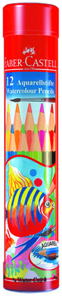 Faber-Castell 輝柏 115912 水彩色鉛筆精緻棒棒筒 -12色 / 筒