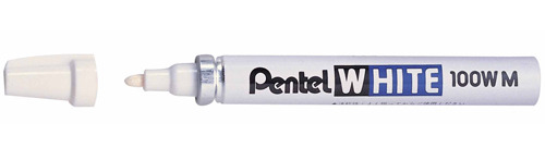 Pentel 飛龍 X100W-M WHITE 白色油漆筆 - 中 2.5mm / 支