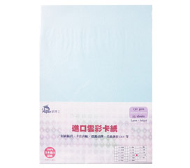Dr.paper130gsm多功能進口雲彩卡紙A4(天空藍)25入/包(C216)