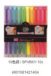 ZEBRA 斑馬 WKP1 SPAKY-1 直液式螢光記號筆 -10色入 / 袋