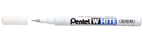 Pentel 飛龍 X100W-F WHITE 白色油漆筆 - 極細 0.5mm / 支