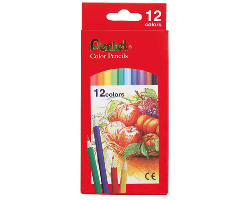 Pentel 飛龍 CB8-12T 色鉛筆12色 / 盒
