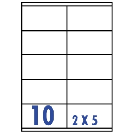 裕德3合1電腦標籤10格直角 20張/包 US4425