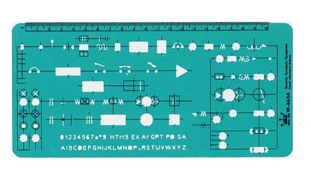  LIFE 徠福 TP-465A 電氣符號定規-110x233x0.8MM / 片