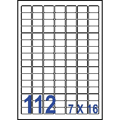 裕德3合1電腦標籤112格圓角 1000張/包 US4211