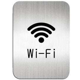 迪多deflect-o 613410S 英文提供wi-fi無線上網服務-鋁質方形貼牌 / 個