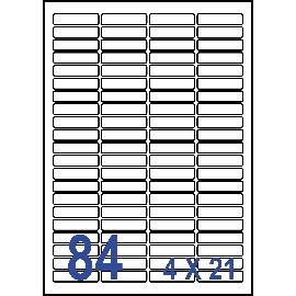 裕德3合1電腦標籤84格圓角 1000張/包 US4611