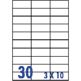 裕德3合1電腦標籤30格直角 100張/包 US4456