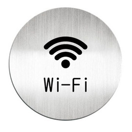 迪多deflect-o 613410C 英文提供wi-fi無線上網服務-鋁質圓形貼牌 / 個