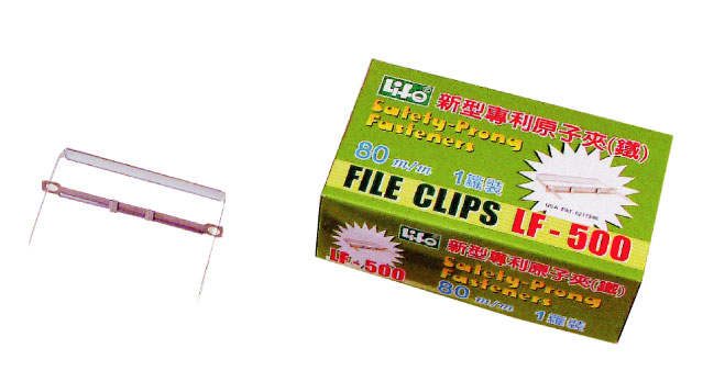 LIFE 徠福 LF-500 新型專利折邊鐵原子夾(144支入) / 盒
