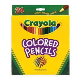 【雙鶖】68-4024 Crayola 可優蠟24色彩色鉛筆 /盒