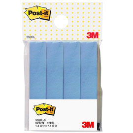 【3M】550RL-B 可再貼標籤紙系列 藍色4條/包