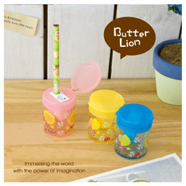 【雄獅】PS-106 奶油獅圓筒雙孔筆削