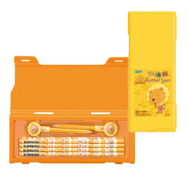 【雄獅】BLDP-12-2 奶油獅塑盒12支鉛筆+2筆套組