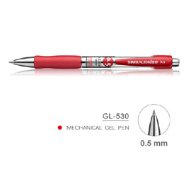 【雄獅】GL530 自動中性筆 紅色 12入/打