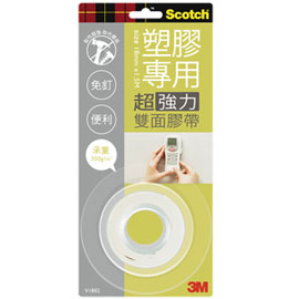【3M】V1802 Scotch 塑膠專用 超強力雙面膠帶/個