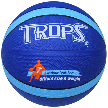 巨人 TROPS 40179  雙色十字刻字籃球(藍/青) / 個