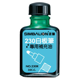 【雄獅】230R 白板筆補充油 綠色/瓶