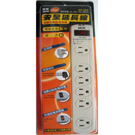 【明家】SP-606 1開6插電腦延長線6呎(變壓器適用)/ 條