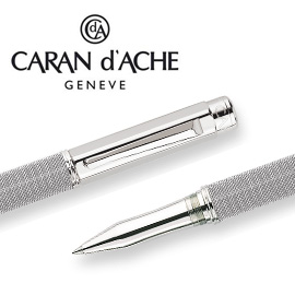 CARAN d'ACHE 瑞士卡達 VARIUS 維樂斯鎧甲鋼珠筆(灰) / 支
