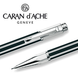 CARAN d'ACHE 瑞士卡達 VARIUS 維樂斯中國漆自動鉛筆(黑)銀 / 支