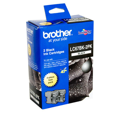 BROTHER 黑色墨水匣 LC-67BK /盒