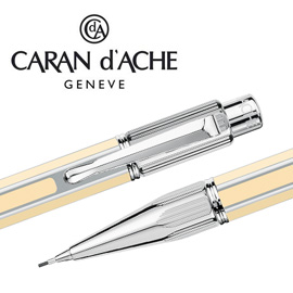 CARAN d'ACHE 瑞士卡達 VARIUS 維樂斯中國漆自動鉛筆(象牙白)銀 0.7 / 支