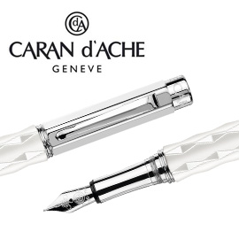 CARAN d'ACHE 瑞士卡達 VARIUS 維樂斯陶瓷鋼筆(白)-B / 支
