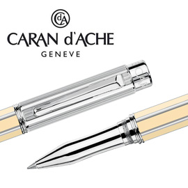 CARAN d'ACHE 瑞士卡達 VARIUS 維樂斯中國漆鋼珠筆(象牙白)銀 / 支