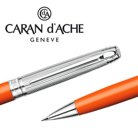 CARAN d'ACHE 瑞士卡達 LEMAN 利曼亮澄漆自動鉛筆(銀蓋) 0.7 / 支