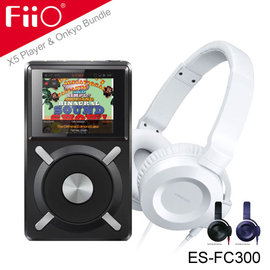 [音樂響樂組]【FiiO X5隨身Hi-Fi音樂播放器+ONKYO ES-FC300 摺疊頭戴式耳機】 日本知名音響擴大機品牌Onkyo監製耳機 X5可作音響DAC小前級