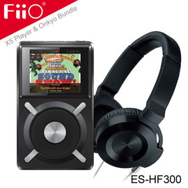 [音樂響樂組]【FiiO X5隨身Hi-Fi音樂播放器+ONKYO ES-HF300 摺疊頭戴式耳機】 日本知名音響擴大機品牌Onkyo監製耳機 X5可作音響DAC小前級