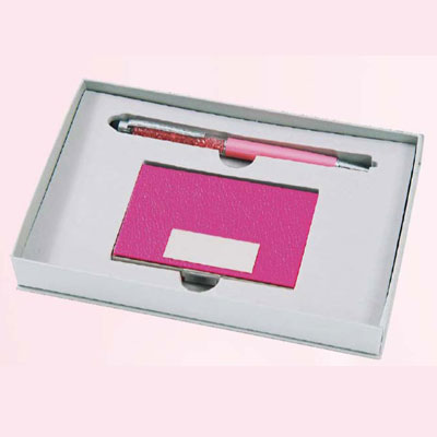 GC2 觸控粉鑽+粉紅名片夾磁盒禮盒 C038/ 組