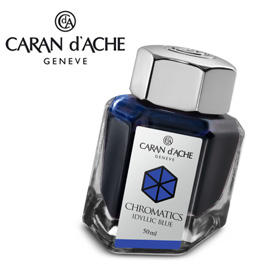 CARAN d'ACHE 瑞士卡達 Chromatics 色彩墨水. 詩歌藍 / 瓶