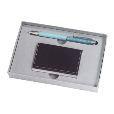 GC2 觸控藍晶鑽+皮面名片夾磁盒禮盒 / 組