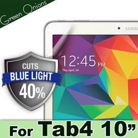 yardiX代理【美國Green Onions 抗藍光平板保護貼--Samsung Tab4 10.1 WiFi款】過濾43%藍光螢幕保護膜 有效阻隔43%有害藍光 硬度5H