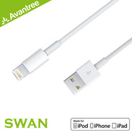 walkbox代理【Avantree SWAN MFI Lightning USB apple認證充電傳輸轉接頭】8pin USB充線傳輸 iPhone5S、iPhone6、iPad Air可用