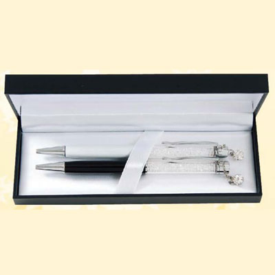 GC2 吊飾水鑽筆雙筆桿皮盒 H012 / 盒